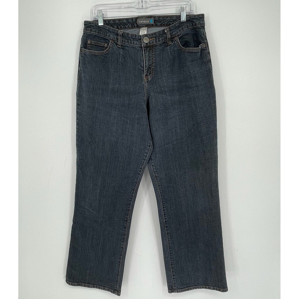 Venezia Women's Y2K Blue Mid Rise Stretch Bootcut Denim Jeans Size 1 Junior